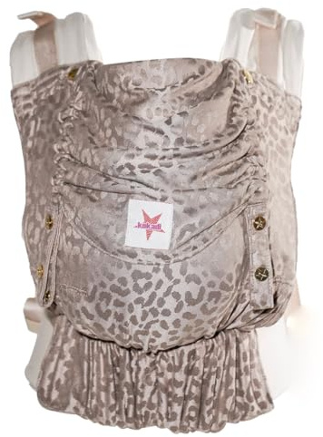 KOKADI Babytrage Flip Safari Eleni (Unisize)– Ergonomisch & sicher - handgefertigt – Ab Geburt bis 15 kg, einfach anzulegen, ideal für den täglichen Gebrauch -Ergonomische Babybauchtrage Rückentrage