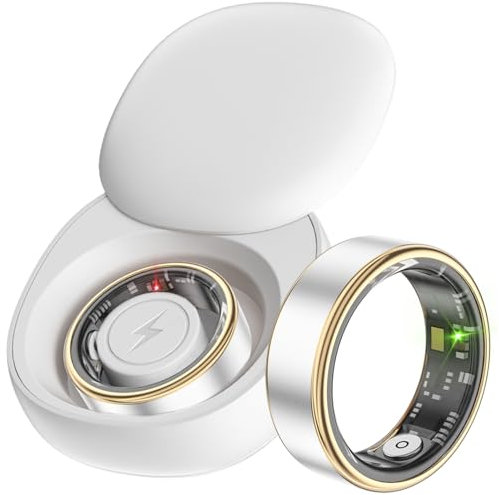 Smart Ring Fitness Ring Tracker Smartringe für Herren Damen Schrittzähler Aktivitätstracker 5ATM Wasserdicht Schlaftracker Smartring Herzfrequenz Pulsmessser Fitnesstracker Smart Ring Android iOS