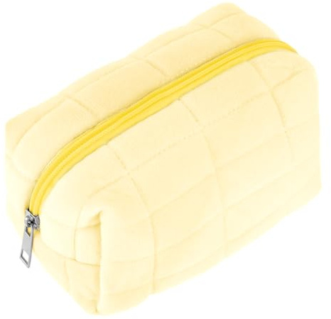 Sibba Makeup Bag Soft Pouch Pencil Case Aesthetic Cosmetic Pouch Bathroom Shower Fuzzy Plush Toiletry Organizer Make Up Organize Accessories Travel Bag Y2k Purse Containers Women
