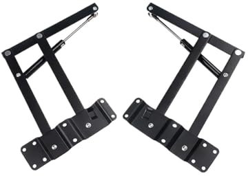 QAUUCP 2PCS Lift Up Top Klapp Hydraulische Teetisch Scharnier Möbel Lift Up Rack for Computer Tisch Tisch Heber Hardware Rack Regal Möbelscharnierfeder Lift Up