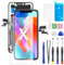 Ecran pour iPhone X Noir 5.8 Pouces -Écran Tactile Digitizer Assembly avec Kit De Réparation Complet et Protecteur