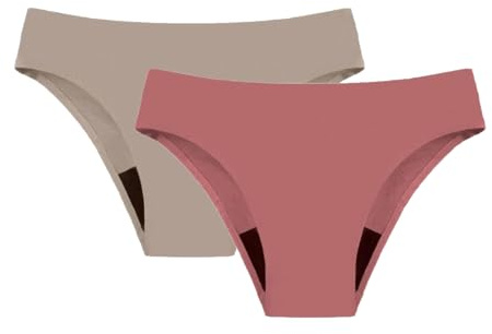 Wesaloes 2PCS Bikini Menstrual Mujer Baño Bañador Menstrual Niña Cómodas Bragas Trajes de Baño Menstruales Traje De Bikini Bañadores Flujo Abundante Tanga V-Shape Braga Braguitas (O 2PCS, S)