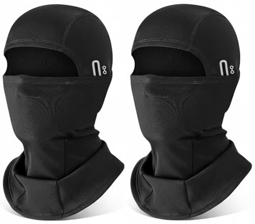 2 Pièces Cagoule Moto, Cagoule Moto Polaire Balaclava Hiver Tour de Cou Homme Femme Coupe-Vent Respirant Thermique Motif/Filtre Masque pour Vélo Ski Running Snowboard
