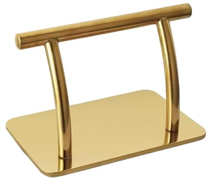 KiBcsLic Salon Chair Foot Rest Mobile Footrest Gold Universal for Hairdresser Shop SPA Accessory