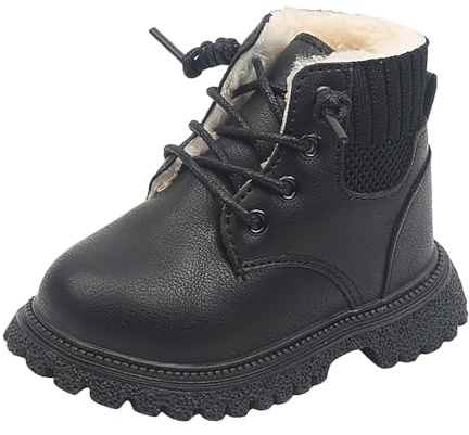 Generisch Botas de invierno para niños, niñas, impermeables, forradas, botas de invierno, botas de nieve, antideslizantes, botas de esquí al aire libre, botas térmicas cálidas, cómodas zapatillas