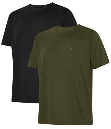 DANISH ENDURANCE Mesh Gym T-shirt för Män, Lätt, Lutresistent, 1 & 2-pack | Mesh sport t-shirt, lätt, andningsbar och luktreducerande, för löpning och träning i varmt väder