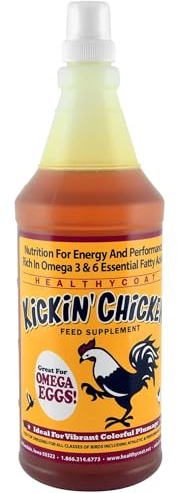 Healthy Coat Kickin Chicken Feed Supplement, Quart, for Better Plumage, Eggs, Immune System, and Attitude