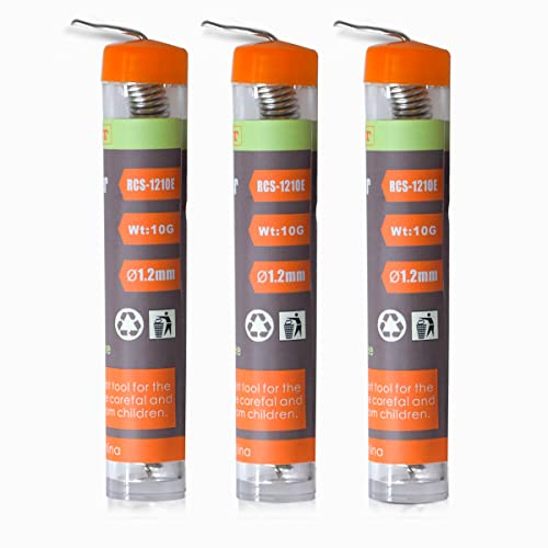 TOWOT Alambre de soldadura sin plomo con núcleo de colofonia, 3 piezas (1,2 mm/10 g) Herramienta de soldadura de hierro fundente para soldadura eléctrica