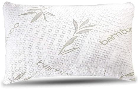Bedding Home Bamboo Memory Foam Pillow | Anti Allergy Side Sleeper Pillows | Zipper Closure Outer Cover | Orthopedic Neck Pillow For Back Support