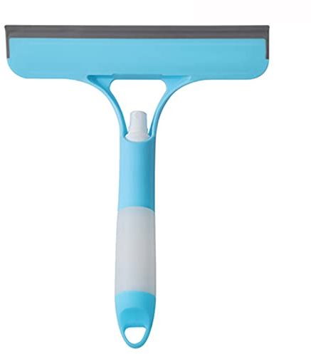 VALINK 3 in 1 Window Cleaning Tool, Multifunctional Double-sided Water Spray Glass Wiper with Spray Bottle for Window, Glass, Shower Door, Car Windshield Blue