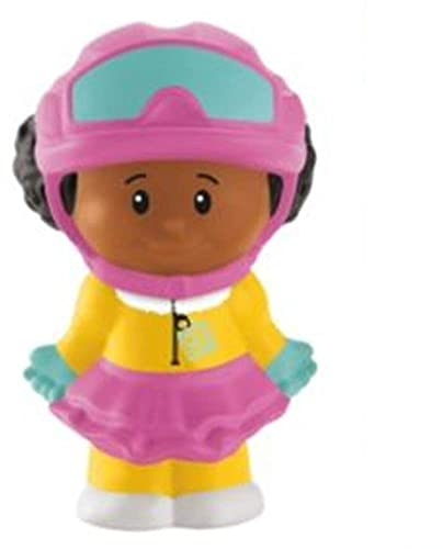 Ersatzfigur für Fisher-Price Little People Adventskalender – DGF96 ~ inkl. Tessa-Figur in rosa und gelber Snowboardausrüstung