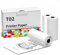 Zoolion Thermal Pocket Printer Paper, White Self-Adhesive Paper Compatible with Any Brands T02 Bluetooth Mini Sticker Printer, Black On White Paper for Journal Photo, 50mm x 3.5m, 3 Rolls