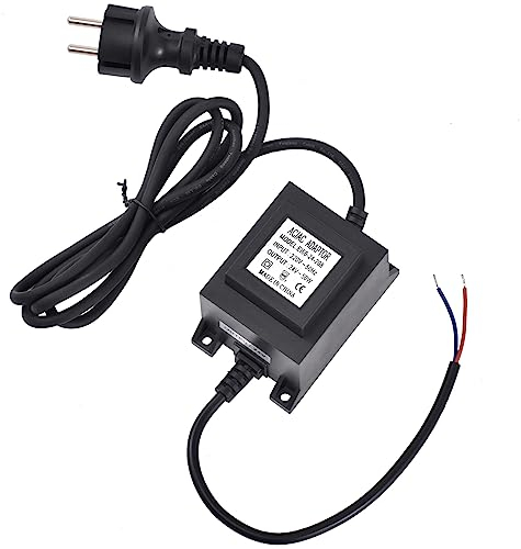 Karyoosi LED Trafo 24V Netzteil AC/AC 50W 2A, Außen Steckernetzteil Transformator IP68 für LED-Beleuchtung und Teichpumpen