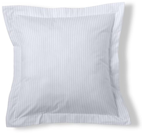 Funda de cojín satén efecto listado - 55x55 cm - 100% algodón - 300 hilos. Gramage: 118