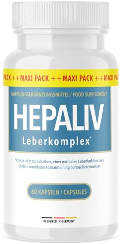 Hepaliv Gélules - Riches en vitamines - Convient aux femmes et aux hommes - Contenu : 60 gélules