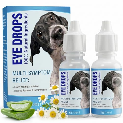 LIPPAI Dog Eye Drops for Infection 2Pack, Gentle Eye Drops for Dogs & Cats