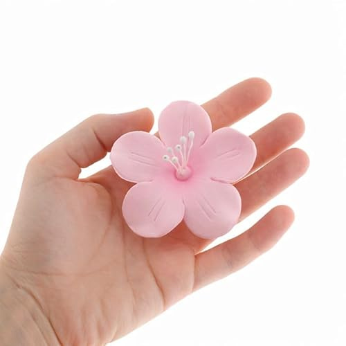 Global Sugar Art Fruit Blossom Sugar Cake Flowers, Pink, 12 Count by Chef Alan Tetreault