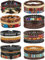 LOLIAS 27/31 Stücke Mixed Wrap Geflochtene Lederarmbänder Holz Perlen Armband Herren Manschette Vintage Leder Einstellbar Armbänder Mode