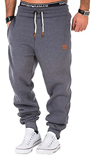 REPUBLIX Herren Sporthose Jogger Jogginghose Sweatpants Trainingshose R-0053 Dunkelgrau 3XL