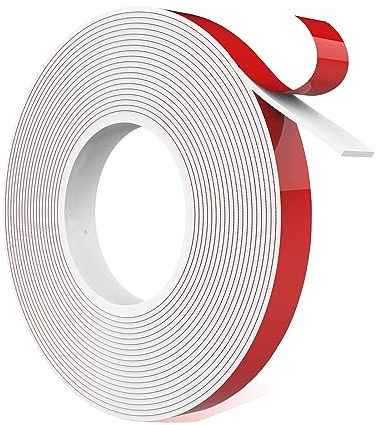 Cinta Doble Cara Extrafuerte (10 m) | Cinta de Montaje Resistente | Cinta Adhesiva para Pared, Madera, Metal y Piedra
