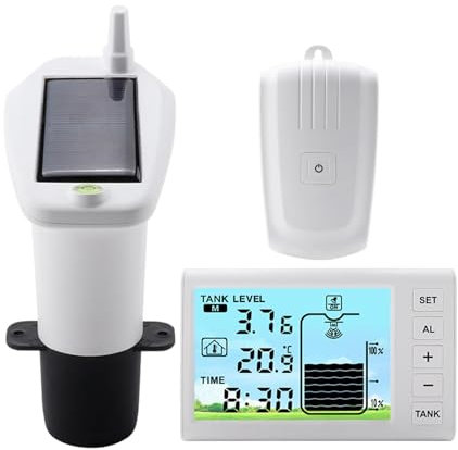 Indicatore di livello del serbatoio 'acqua – Indicatore di profondità con display digitale ad ultrasuoni, trasmettitore del sensore di livello 'acqua | Indicatore di livello 'acqua,