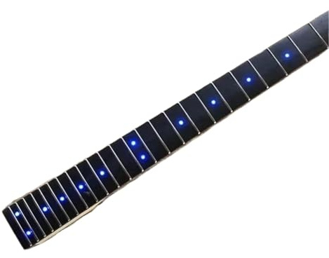 Gitarrhals DIY Ersättning 22 Bandinlägg LED Prickar Rosewood Greppbräda Lönn Elgitarrhals Tillbehör Delar