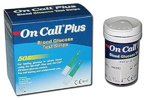 generic Blood Glucose Test Strips, 50 Count, Compatible with On Call Plus II Meters