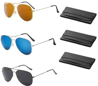 Gafas de Sol Piloto para Hombre, Lentes Polarizados Ultraligeros con Protección UV, Lentes Negros Clásicos, Diseño Retro y Redondo, Perfectas para Conducir, Viajar y Pescar