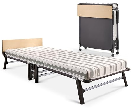 JAY-BE QE80 Quick Folding Bed with Comfort Mattress, Single