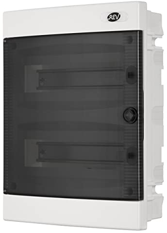 REV 0515505555 Sicherungskasten, Verteilerkasten 2-reihig 24TE, 400V, 114x287x359mm, weiss