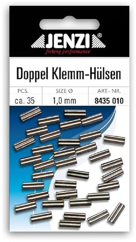 JENZI Quetsch-Doppel-Hülsen zur Stahlvorfachanfertigung 1 mm