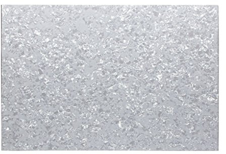 FLEOR 11.4 x 17 Inch Blank Guitar Bass Pickguard Sheet DIY Guitar Pickguard Backplate Scratch Plate Material,4Ply White Pearl
