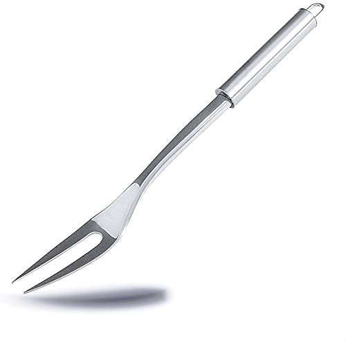Kerafactum Bratengabel Fleischgabel Grillgabel Tranchiergabel Fleisch Spieß für Braten | Klassische Gabel für Bratenstücke und Grillfleisch hochwertiger Edelstahl | Spülmaschinenfest Aufhangöse