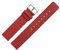 MARBURGER Uhrenarmband 14mm Leder Rot Silber Glatt - Montage Set 7621440000120
