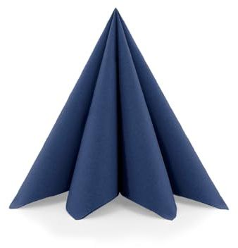 Sovie HORECA Serviette in ROYALBLAU aus Linclass Airlaid, 40 x 40cm, 1/4 Falz, 50 Stück, hochwertige Einwegservietten für Gastronomie Hotel Catering und elegante Tischdekoration