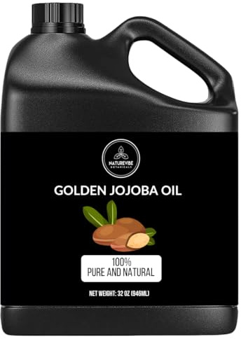 Naturevibe Botanicals Aceite de jojoba de 946 ml, 100 % puro y natural, ideal para el cuidado de la piel y el cabello