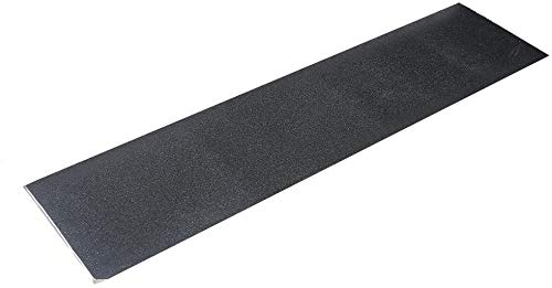 POFET - Nastro adesivo per skateboard, 83,8 x 22,9 cm, senza bolle, impermeabile, nero con impugnatura per scooter, carta vetrata per rollboard, pedale, sedia a rotelle, gradini (84 x 23 cm)