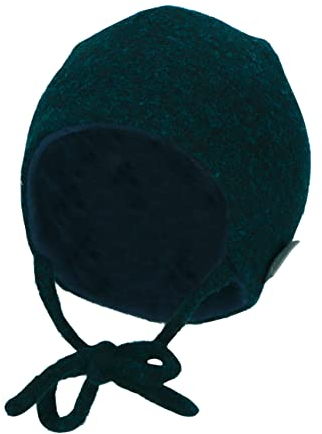 Sterntaler Baby Jungen Beanie Baby Beanie Melange Mütze - Beanie Baby - aus Strickfleece mit Ohrenklappen und Bindeband - marine, 39