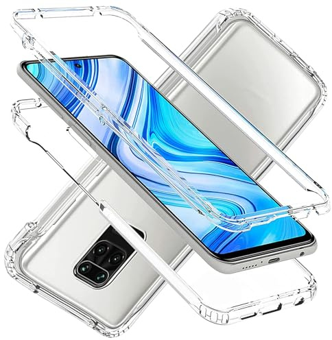 YXINDAFU Funda para Xiaomi Redmi Note 9S,360 Grados Full Body Transparente Antigolpes Carcasa [con Protector de Pantalla Integrado] TPU y PC Antiarañazos 2 in 1 Fundas para Xiaomi Redmi Note 9S