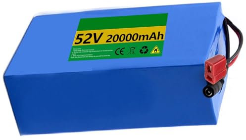 52V 8Ah 10Ah 18Ah 20Ah Bicicleta Eléctrica Plegable Batería De Repuesto 52V E-Bike Batería para Bicicletas Eléctricas 200W 500W 800W 1000W Ebike Motor con BMS Y Cargador 52V 8AH,T
