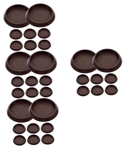 HOMSFOU 32pcs Furniture Cups Multi-function Couch Stoppers for Noise Reduction Easy Installation Floor for Living Room Bedroom