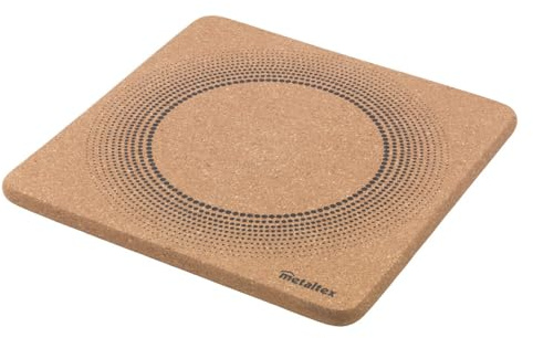 Metaltex Dessous de Verre en liège 20 x 20 cm Décor – Protection élégante pour Table et comptoir