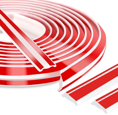 Gowkeey 3M Modanature decorative autoadesive,Modanatura Adesiva,Rifiniture da Parete,per piani di lavoro da cucina, transizioni di pareti, bordi di piastrelle e bordi di mobili,27×20mm