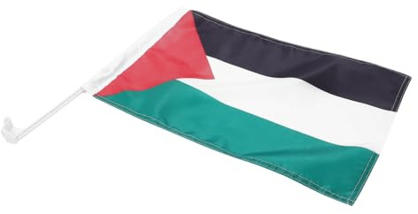 ROMISBABA Bandera para Ventana de Coche con Soporte Bandera Nacional de Poliéster Reutilizable y para Decoración de Vehículos y