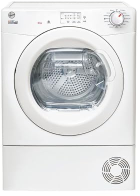 Hoover H-DRY 300 HLEH8A1LE 8KG Capacity, Front Load,A+ Energy,14 Programmes, Sensor Dry, Anti Allergy, Freestanding Heat Pump Tumble Dryer - Inside Water Container - White - HxWxD(cm) 85x60x59