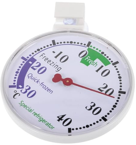 Homoyoyo Termómetro para Congelador y Refrigerador Analógico de Plástico Rango 30 a 40°C Indicador de Temperatura para Equipos de Refrigeración y Conservación Entornos Comerciales y