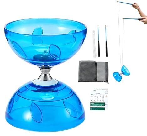 Yoyo Chino | Bola De Desarrollo De Doble Cabeza Portátil con Bolsa De Malla Y Palos | Juego de Yoyo Chino - para Escuela Hogar Viaje Fiestas Halloween Interior Exterior Navidad