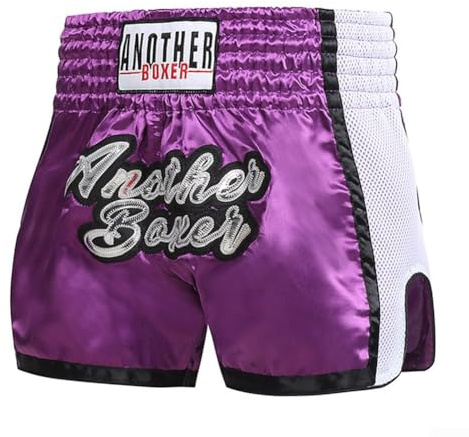 Pantaloncini da allenamento unisex per boxe, perfetti per MMA, Muay Thai e allenamento (M, viola)