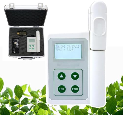 Medidor de clorofila portátil para un análisis preciso de la salud de las plantas en agricultura e investigación