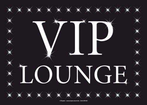 empireposter VIP Lounge Bling Sticker Aufkleber - Grösse ca. 10x7 cm
